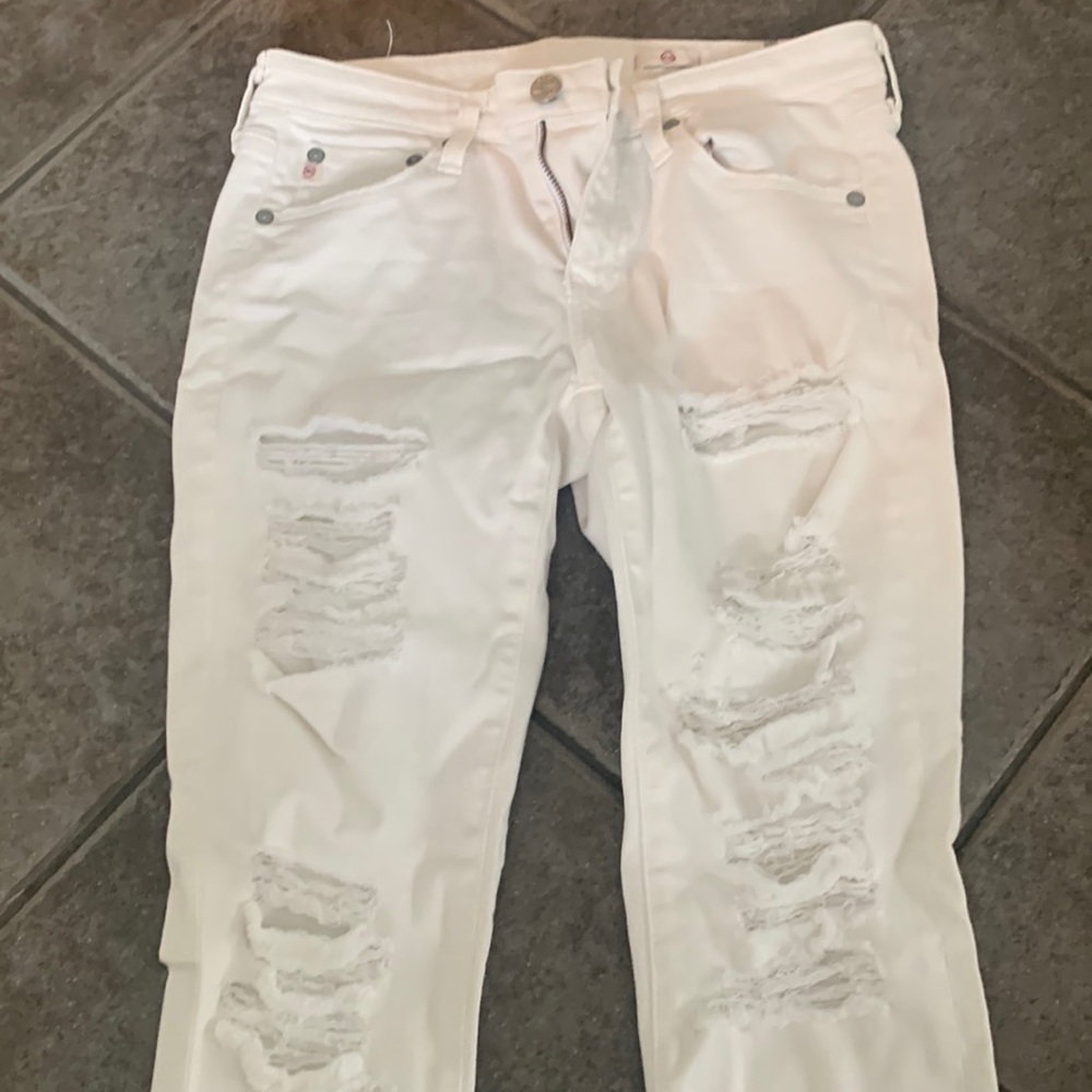AG skinny ripped jeans